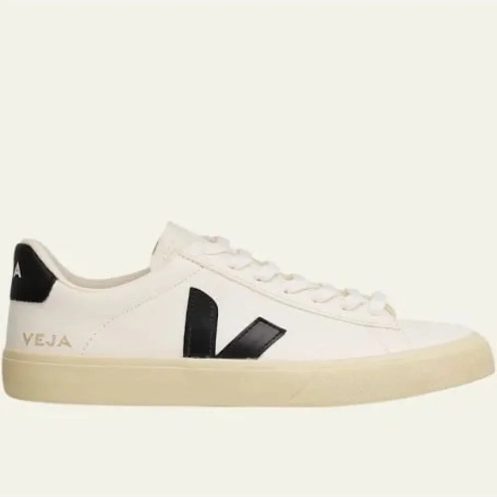 Veja V-10 Women Size 6 White Black Leather Casual Training Athletic Shoes